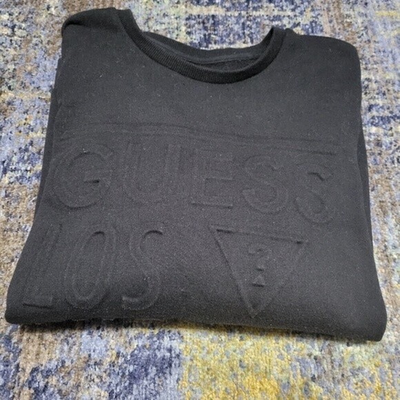 Guess Men's Sweatshirts Medium Black - Picture 2 of 5